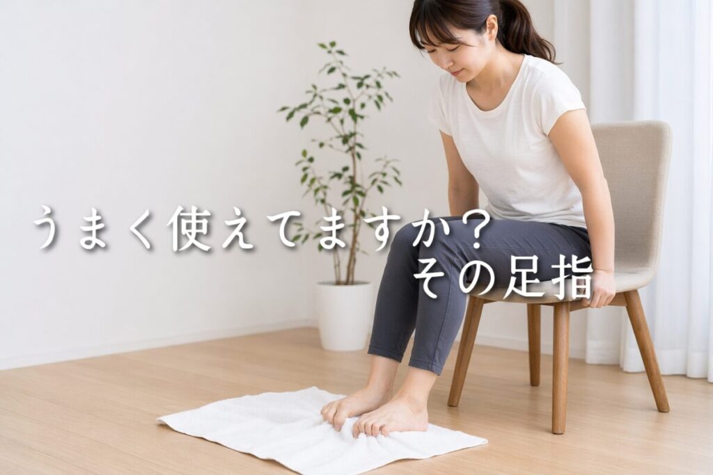 タオルギャザーをしている女性
